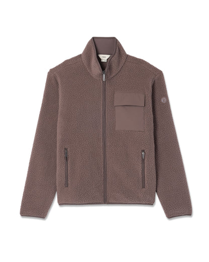Alpine Fleece Full Zip Men's Elm Mock Neck Jacket | Vuori