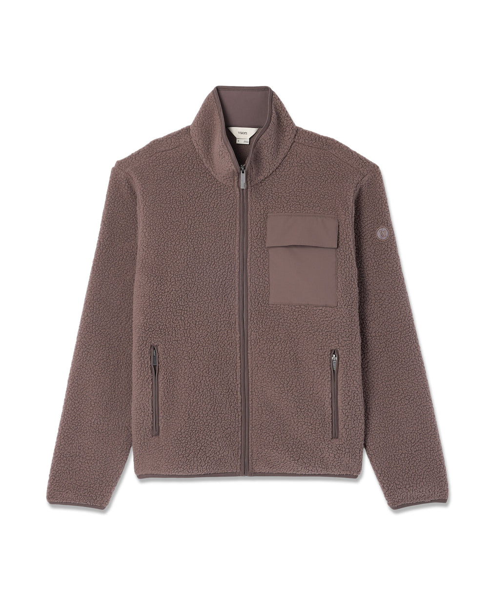 Alpine Fleece Full Zip Men's Elm Mock Neck Jacket | Vuori