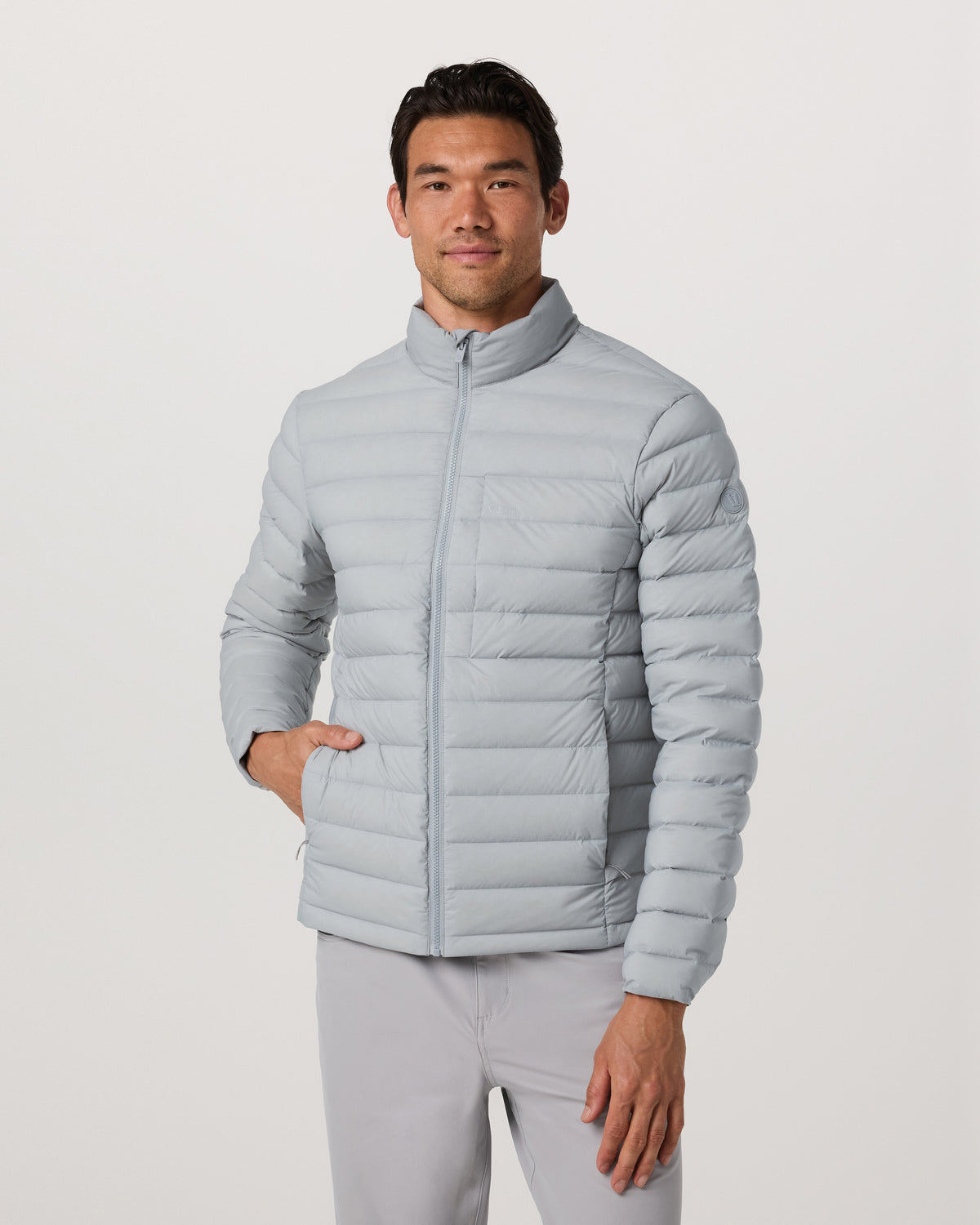 Steadfast Insulated Full Zip Jacket Men's Sea Fog Jacket | Vuori On sale