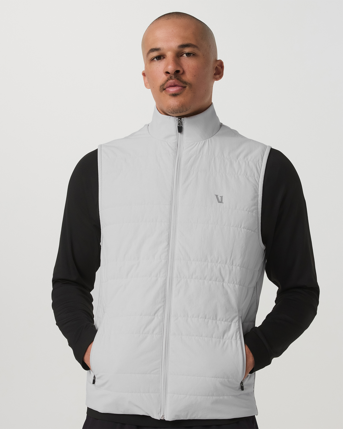 Sunday Insulated Hybrid Vest Frost Grey Training Vest | Vuori For sale