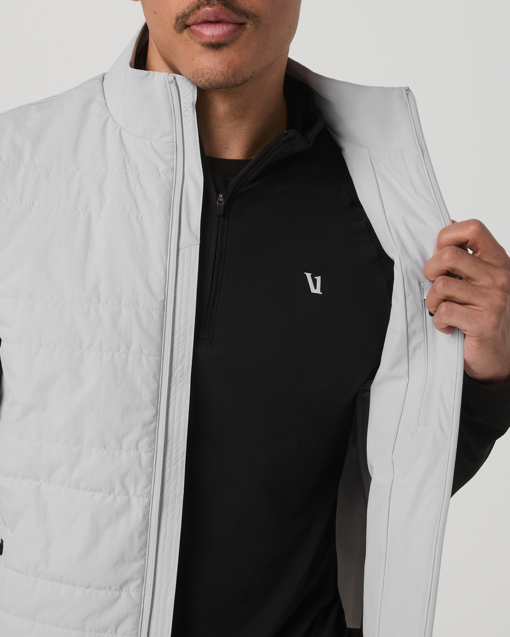 Sunday Insulated Hybrid Vest Frost Grey Training Vest | Vuori For sale