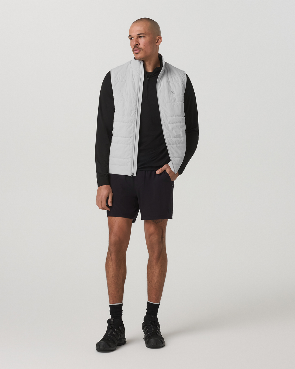 Sunday Insulated Hybrid Vest Frost Grey Training Vest | Vuori For sale