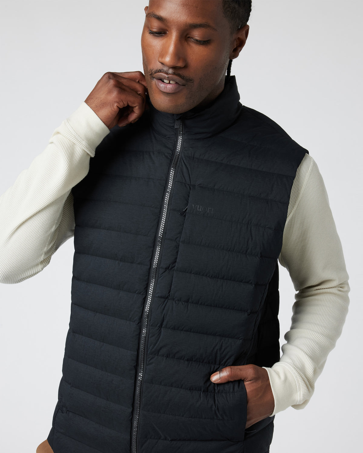 Steadfast Insulated Vest Men's Black Down Vest | Vuori Online
