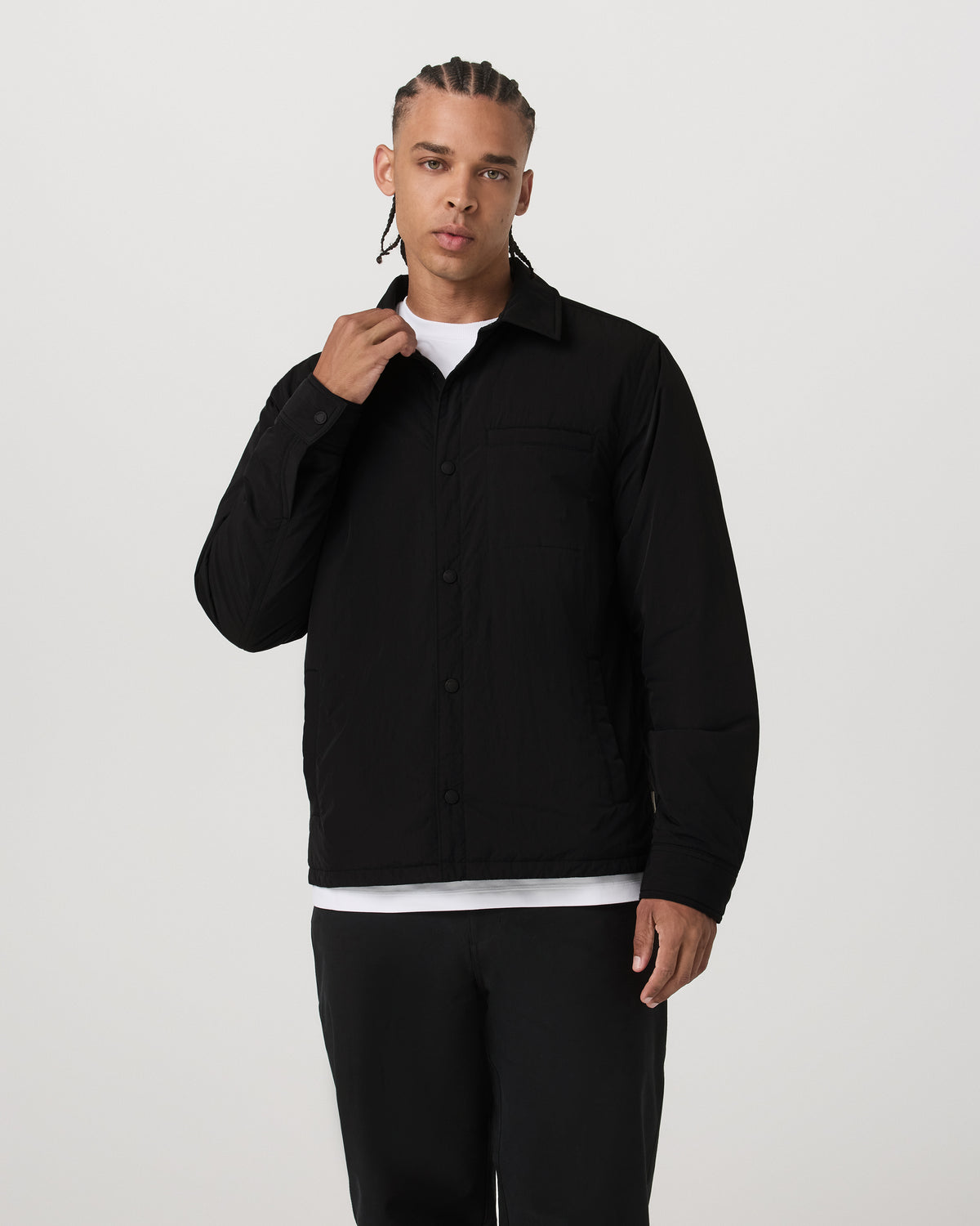 Nomad Insulated Shirt Jacket Men's Black Jacket | Vuori Outlet