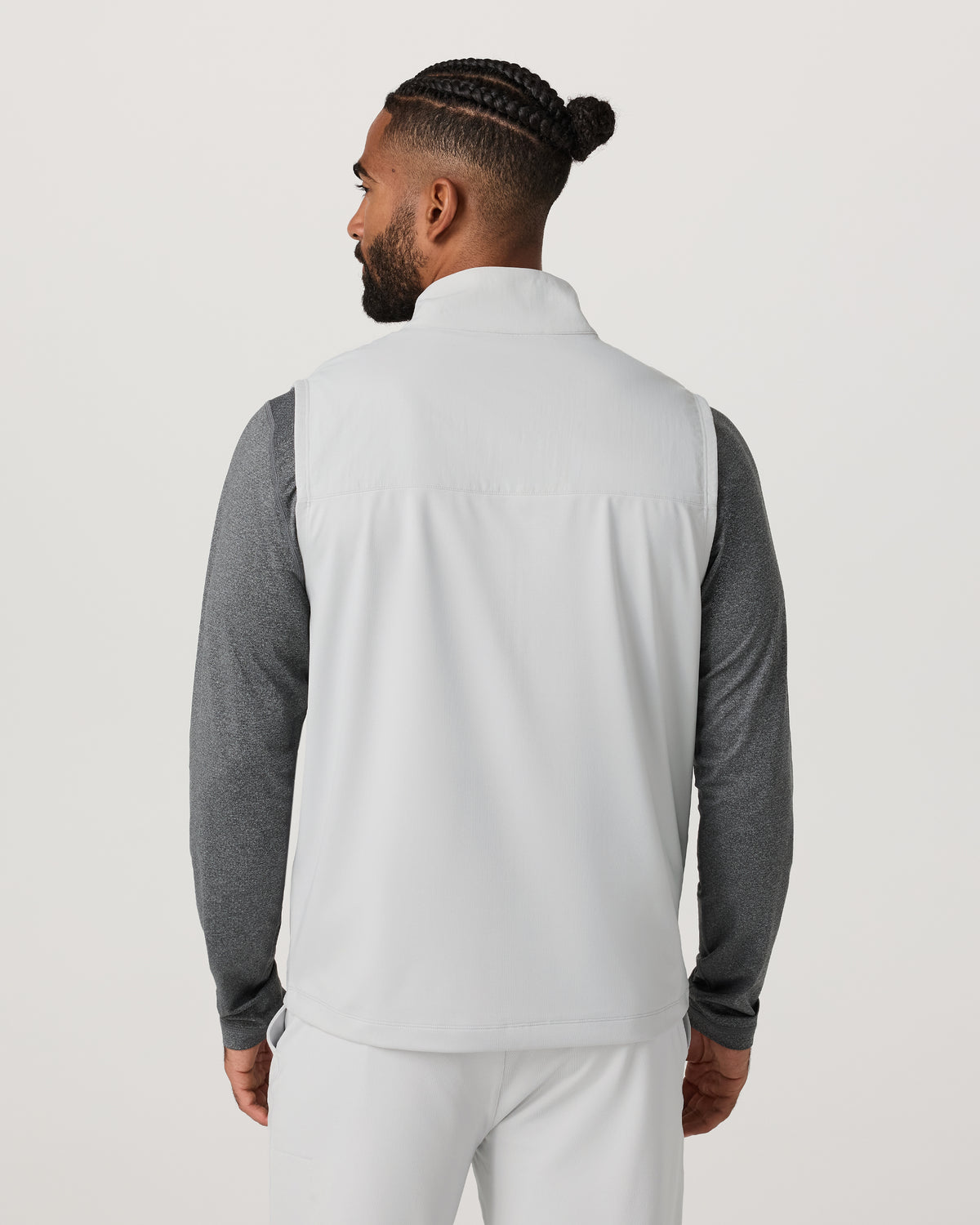 Sunday Element Vest Men's Frost Grey Full Zip Vest | Vuori US