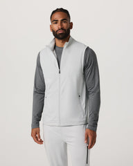 Sunday Element Vest Men's Frost Grey Full Zip Vest | Vuori US