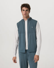 Sunday Element Vest Blue Sea Heather Full-Zip Vest | Vuori On sale