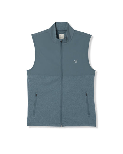 Sunday Element Vest Blue Sea Heather Full-Zip Vest | Vuori On sale