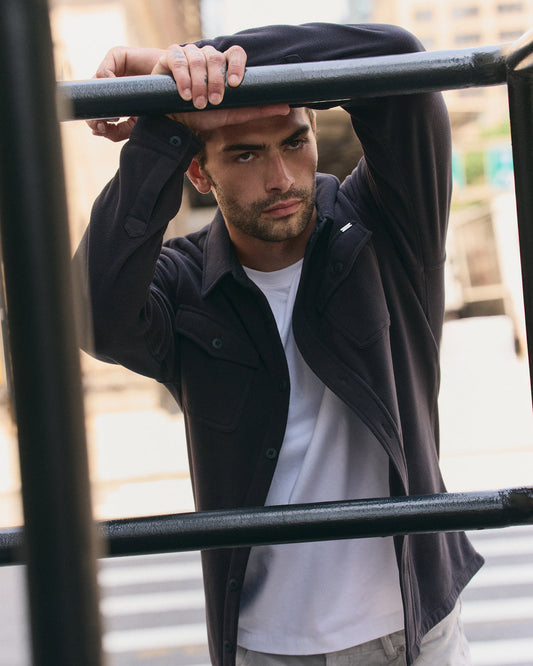 Aspen Shirt Jacket Black | Vuori For sale