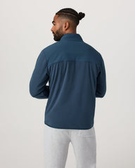 Aspen 1/2 Snap Men's Ocean Blue Mock-Neck Pullover | Vuori Online