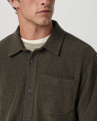 Beach Fleece Shirt Jacket Dark Oregano Heather Jacket | Vuori US