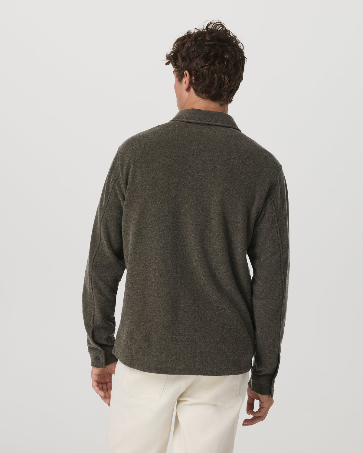 Beach Fleece Shirt Jacket Dark Oregano Heather Jacket | Vuori US