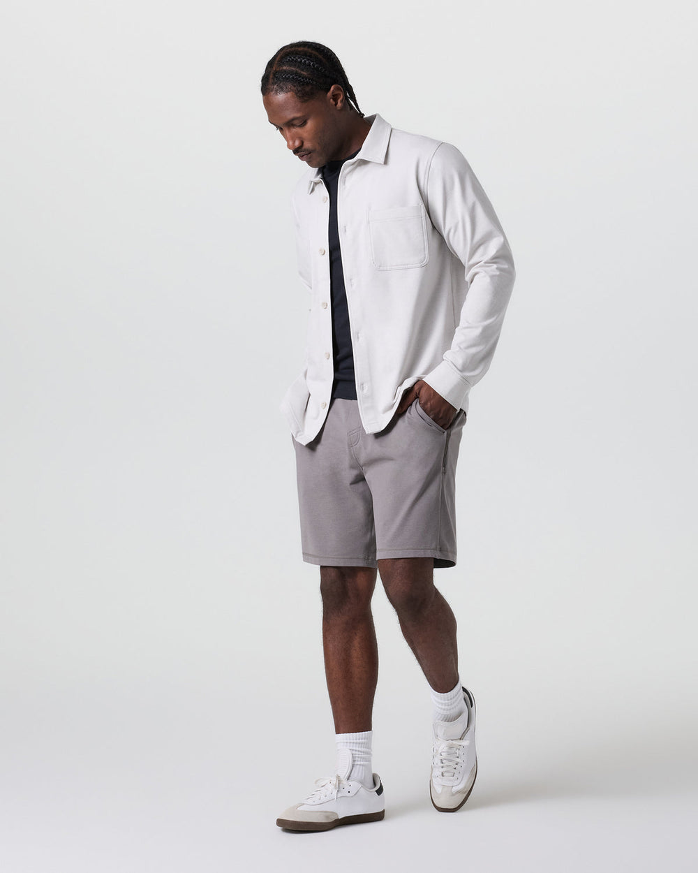 Coronado Shirt Jacket Salt Heather | Vuori Clothing