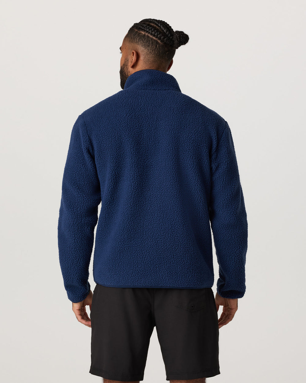 Alpine Fleece Full Zip Men's Blue Coast Mock Neck Jacket | Vuori Sale