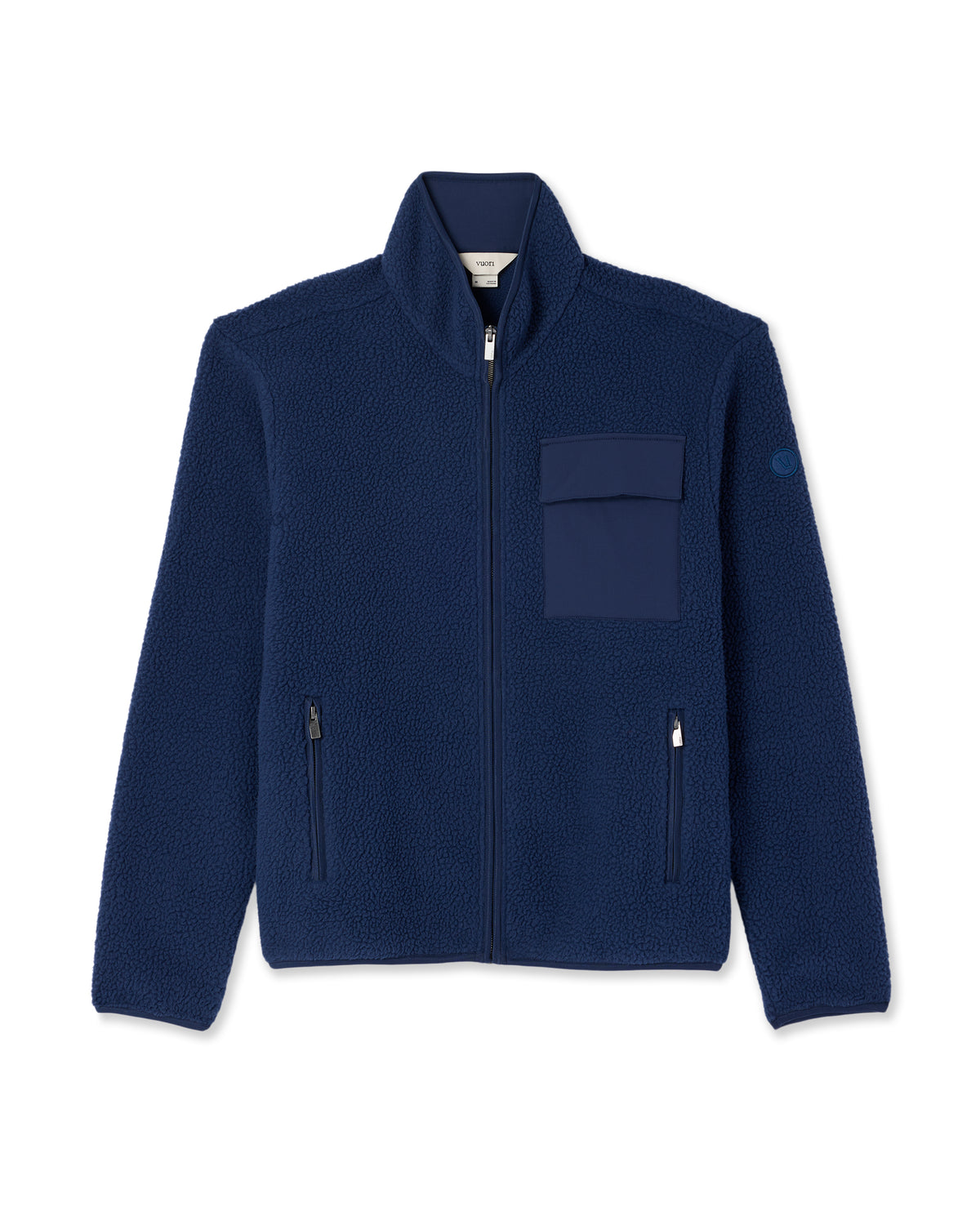 Alpine Fleece Full Zip Men's Blue Coast Mock Neck Jacket | Vuori Sale