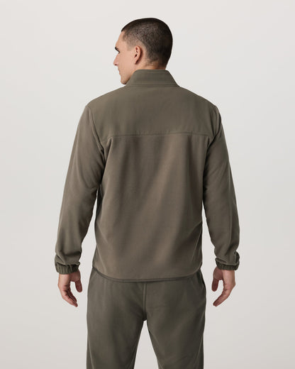 Aspen 1/2 Snap Men's Fleece Mock-Neck Pullover in Root | Vuori US