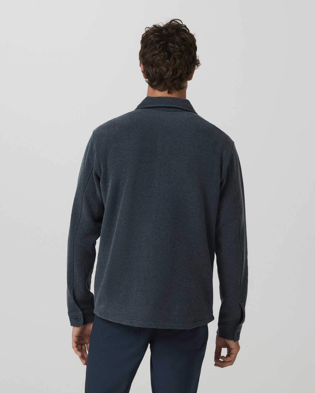 Beach Fleece Shirt Jacket Men's Ink Heather Jacket | Vuori Clothing