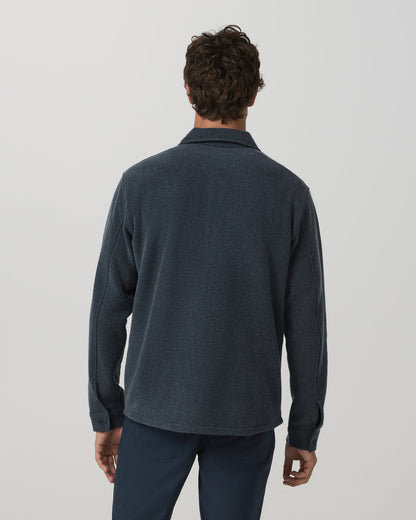 Beach Fleece Shirt Jacket Men's Ink Heather Jacket | Vuori Clothing