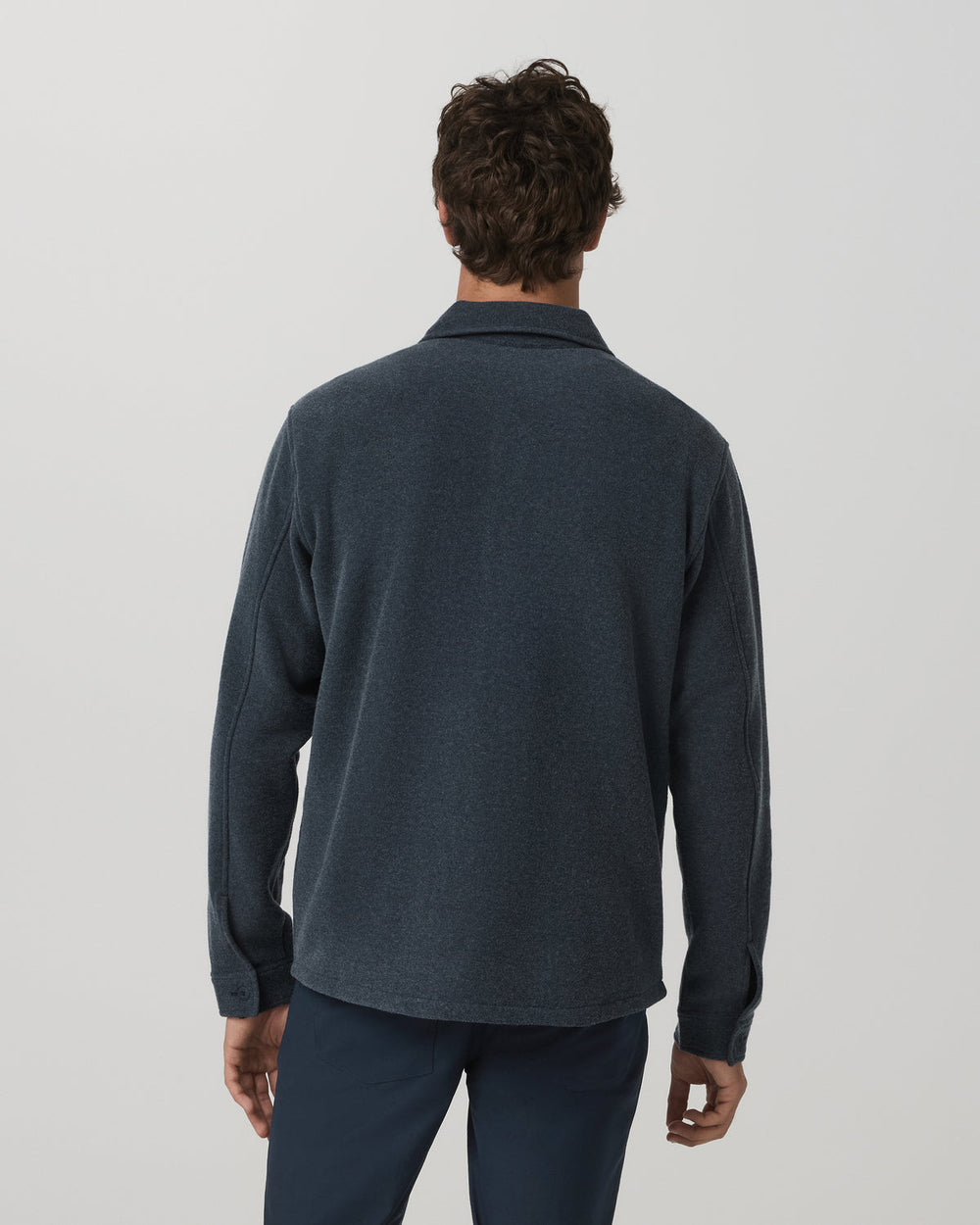 Beach Fleece Shirt Jacket Men's Ink Heather Jacket | Vuori Clothing