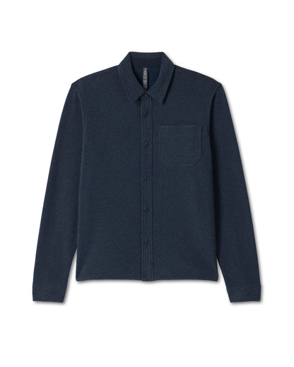 Beach Fleece Shirt Jacket Men's Ink Heather Jacket | Vuori Clothing