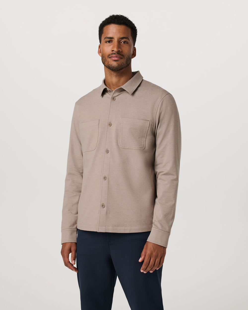 Coronado Shirt Jacket Men's Pumice Heather Shirt Jacket | Vuori