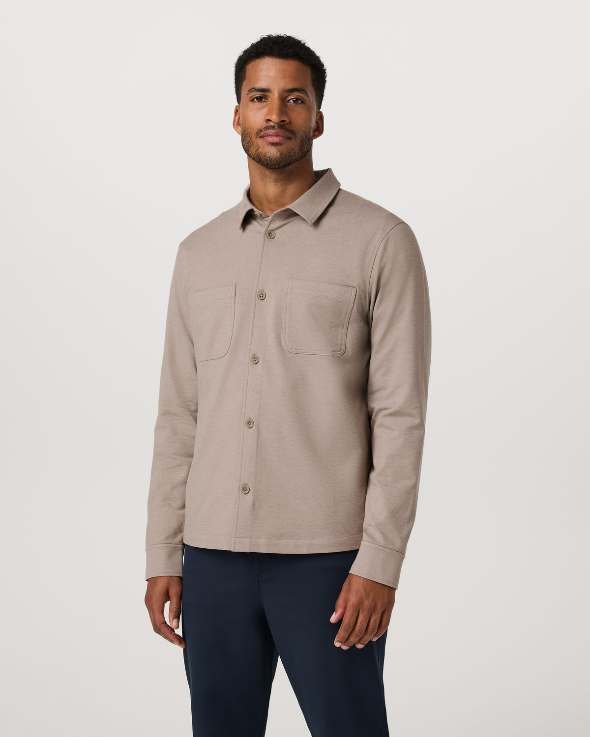 Coronado Shirt Jacket Men's Pumice Heather Shirt Jacket | Vuori