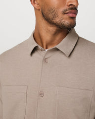 Coronado Shirt Jacket Men's Pumice Heather Shirt Jacket | Vuori