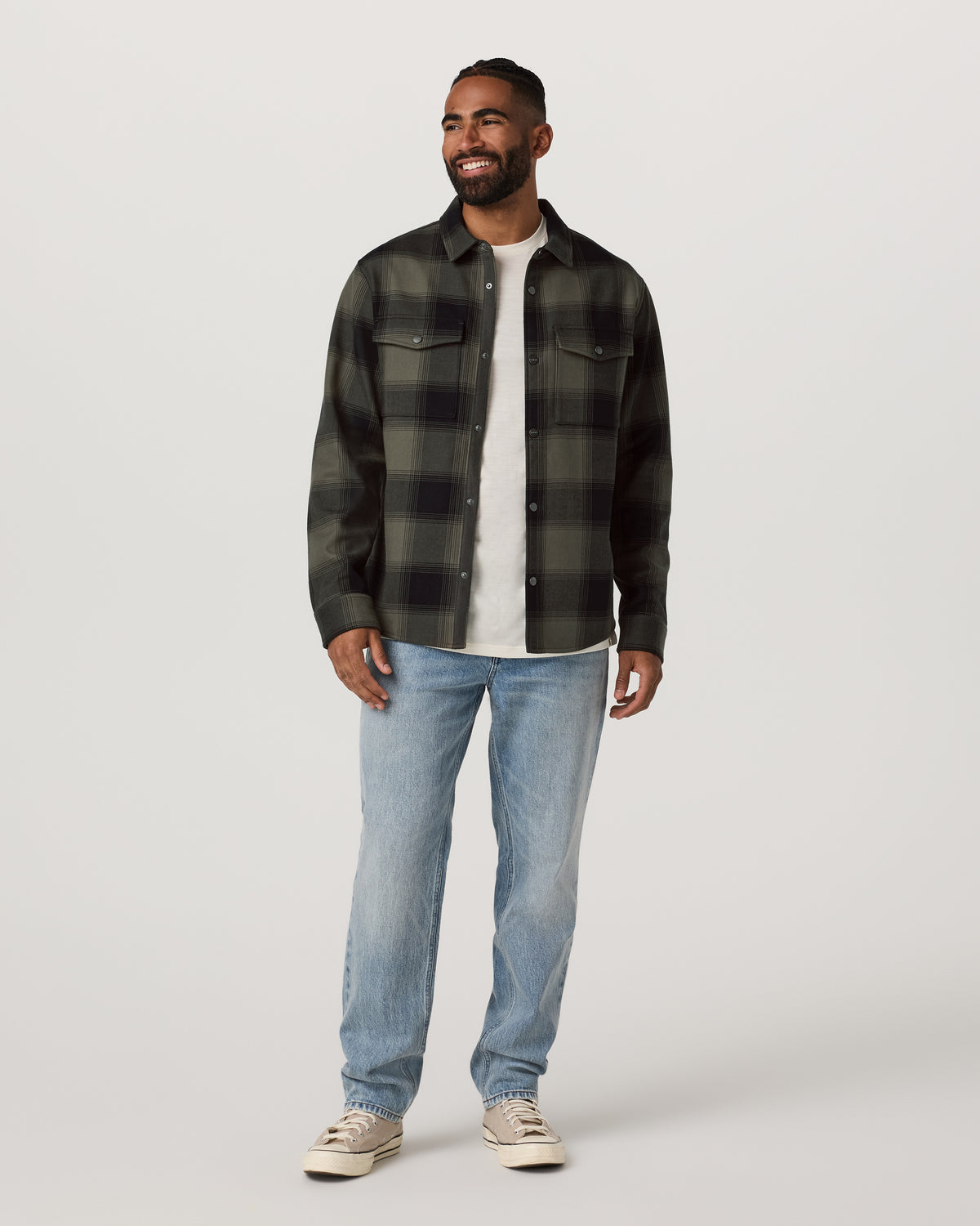 Range Shirt Jacket 2.0 Men's Oregano Plaid Jacket | Vuori Discount