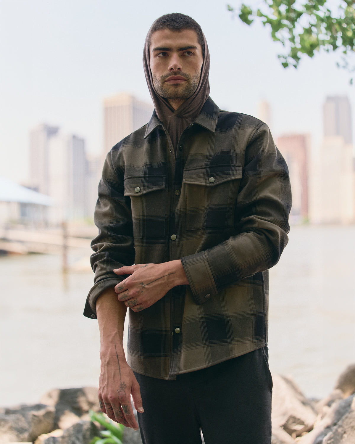 Range Shirt Jacket 2.0 Men's Oregano Plaid Jacket | Vuori Discount