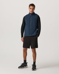 Aspen Vest Men's Ocean Blue Zip-Up Fleece Vest | Vuori Sale