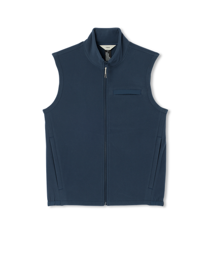 Aspen Vest Men's Ocean Blue Zip-Up Fleece Vest | Vuori Sale