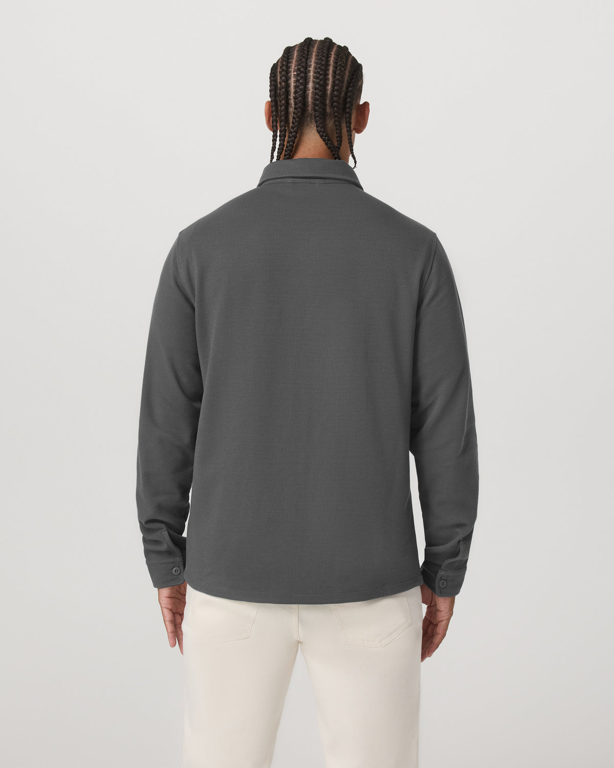 Waffle Shirt Jacket Men's Versatile Dark Pewter Jacket | Vuori On sale
