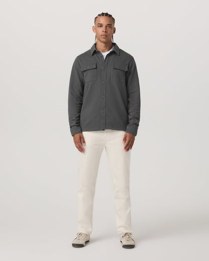 Waffle Shirt Jacket Men's Versatile Dark Pewter Jacket | Vuori On sale