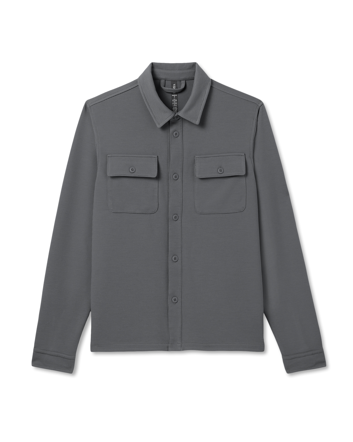 Waffle Shirt Jacket Men's Versatile Dark Pewter Jacket | Vuori On sale