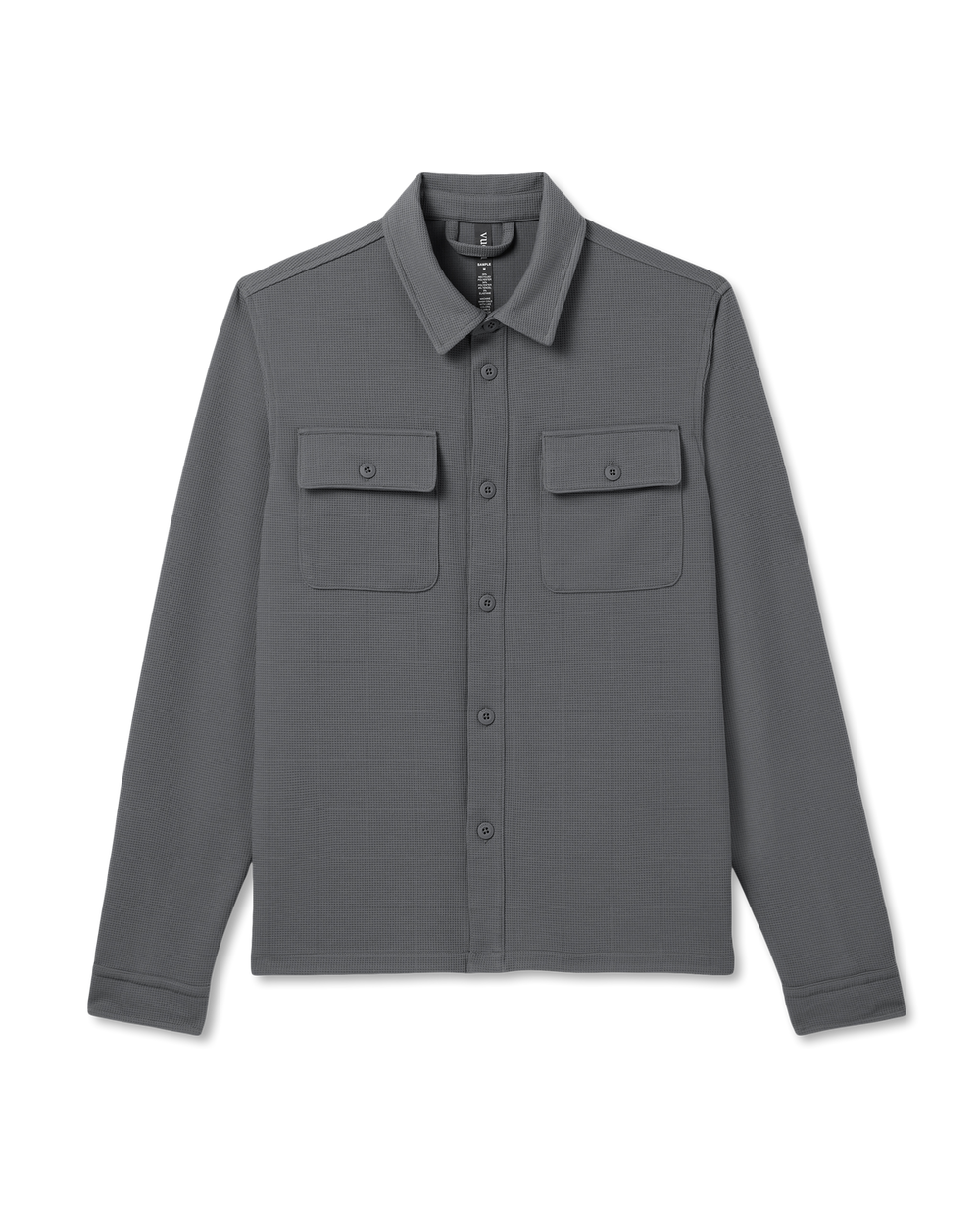 Waffle Shirt Jacket Men's Versatile Dark Pewter Jacket | Vuori On sale