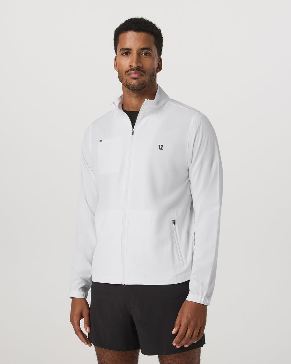 Venture Track Jacket Men's White Logo Graphic Jacket | Vuori Outlet