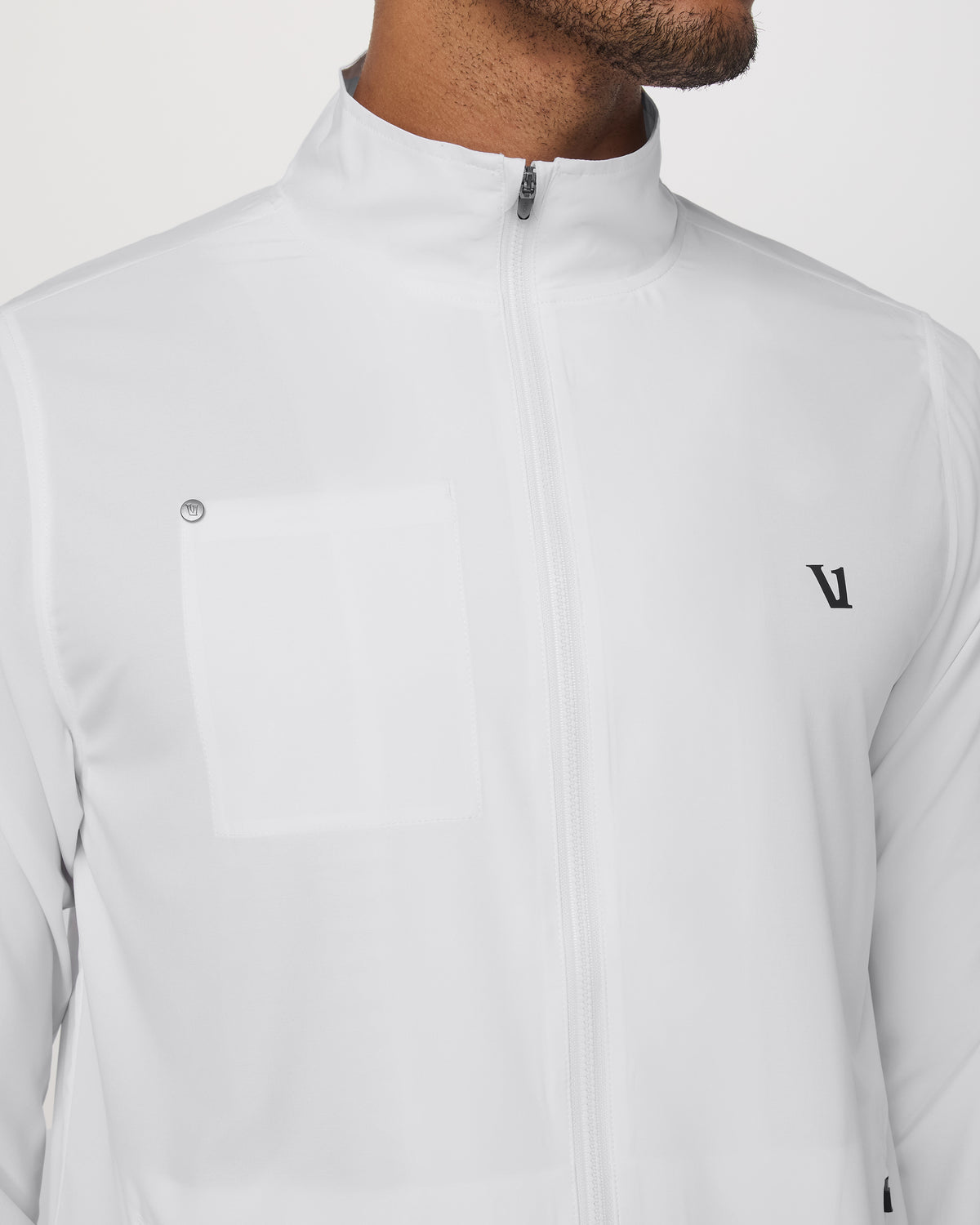 Venture Track Jacket Men's White Logo Graphic Jacket | Vuori Outlet