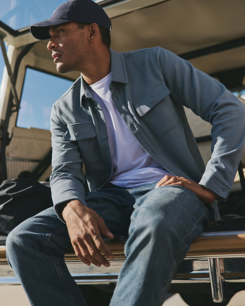Waffle Shirt Jacket Versatile Men's Abyss Shirt Jacket | Vuori US
