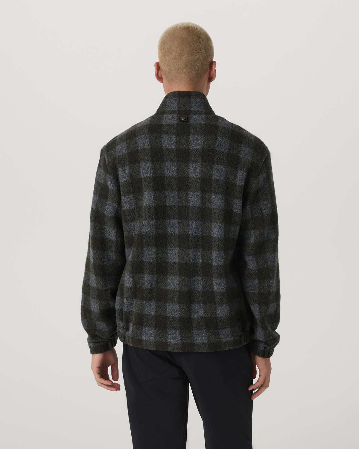 Ridge Fleece Jacket Men's Olive Plaid Zip-Up | Vuori