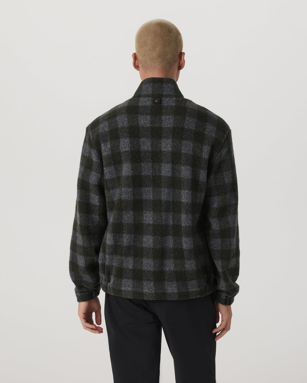Ridge Fleece Jacket Men's Olive Plaid Zip-Up | Vuori