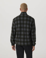 Ridge Fleece Jacket Men's Olive Plaid Zip-Up | Vuori