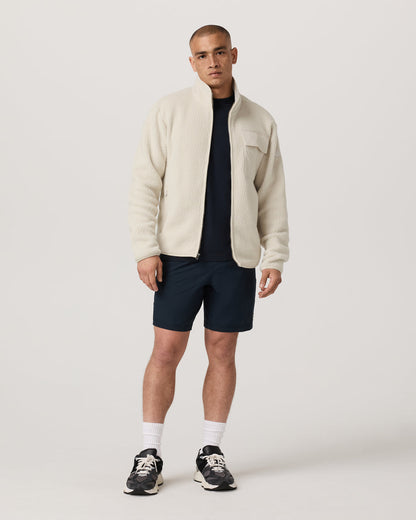Alpine Fleece Full Zip Men's Bone Mock Neck Jacket | Vuori Discount