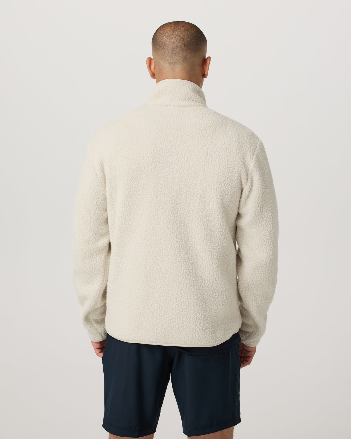 Alpine Fleece Full Zip Men's Bone Mock Neck Jacket | Vuori Discount