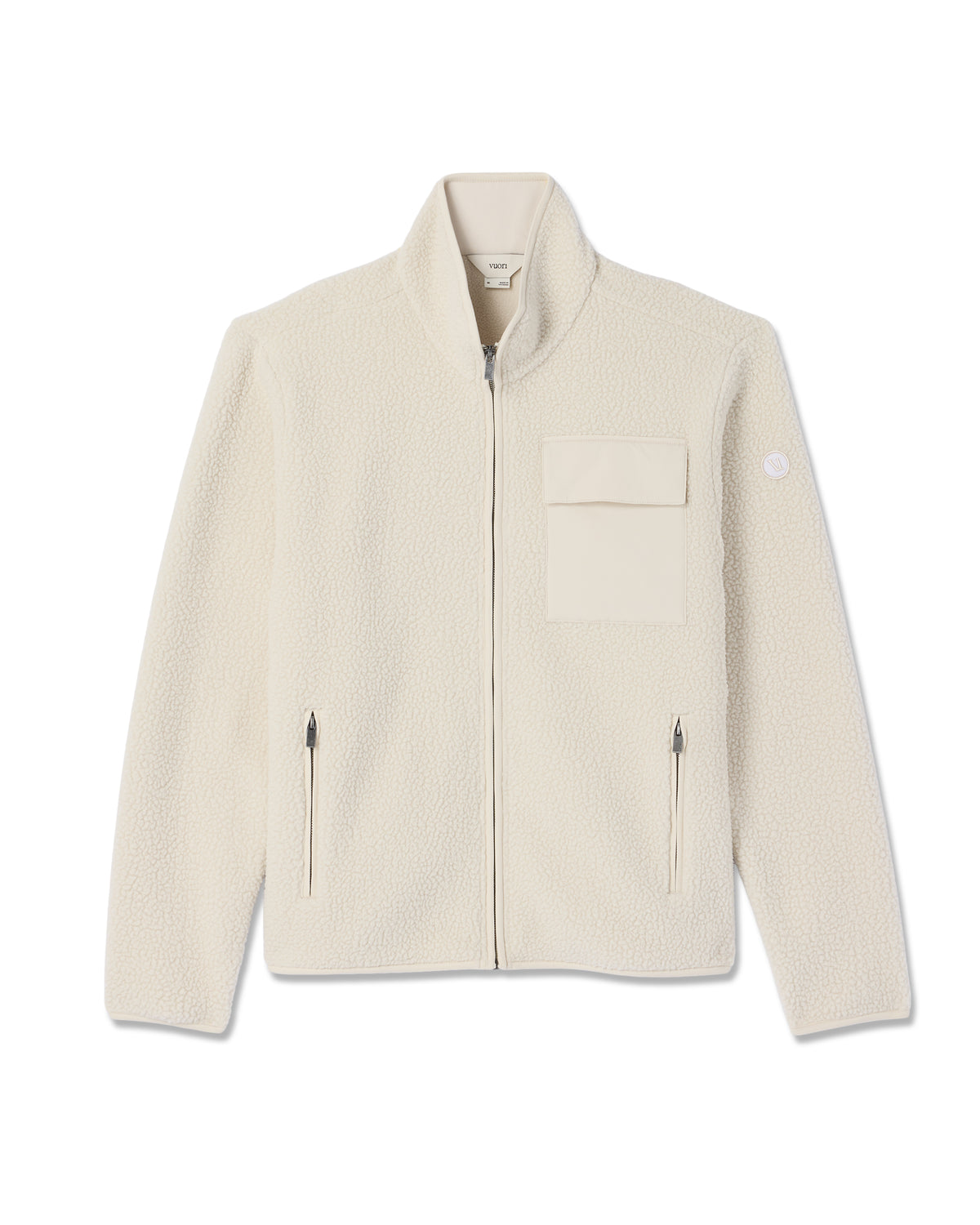Alpine Fleece Full Zip Men's Bone Mock Neck Jacket | Vuori Discount