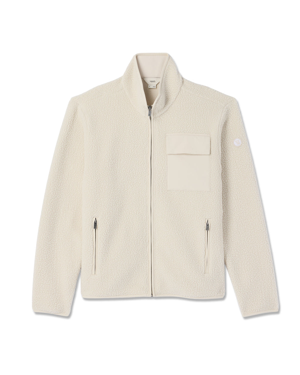 Alpine Fleece Full Zip Men's Bone Mock Neck Jacket | Vuori Discount