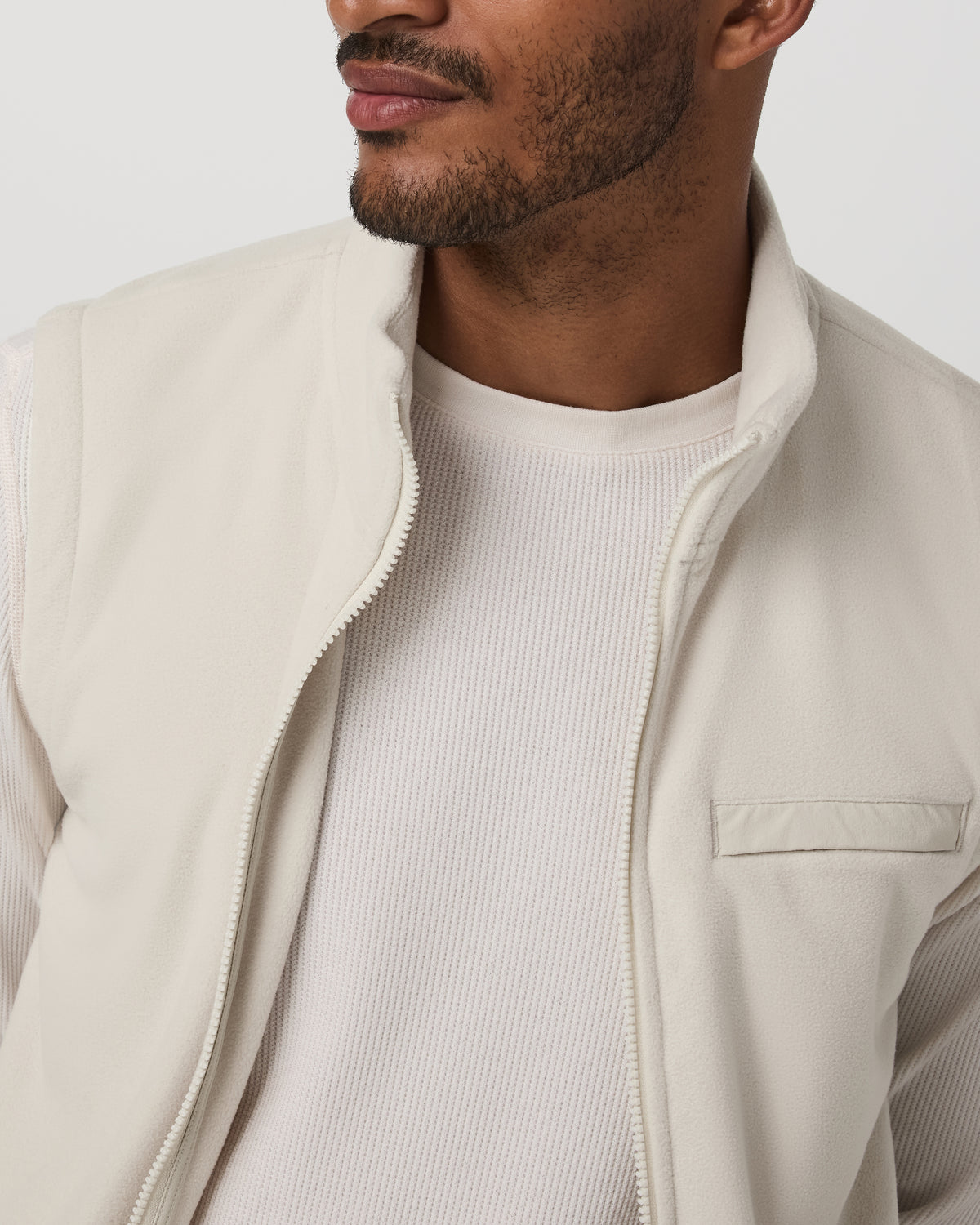 Aspen Vest Men's Mushroom Zip-Up Fleece Vest | Vuori Sale