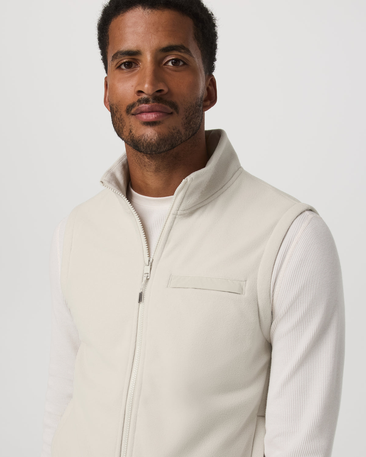 Aspen Vest Men's Mushroom Zip-Up Fleece Vest | Vuori Sale