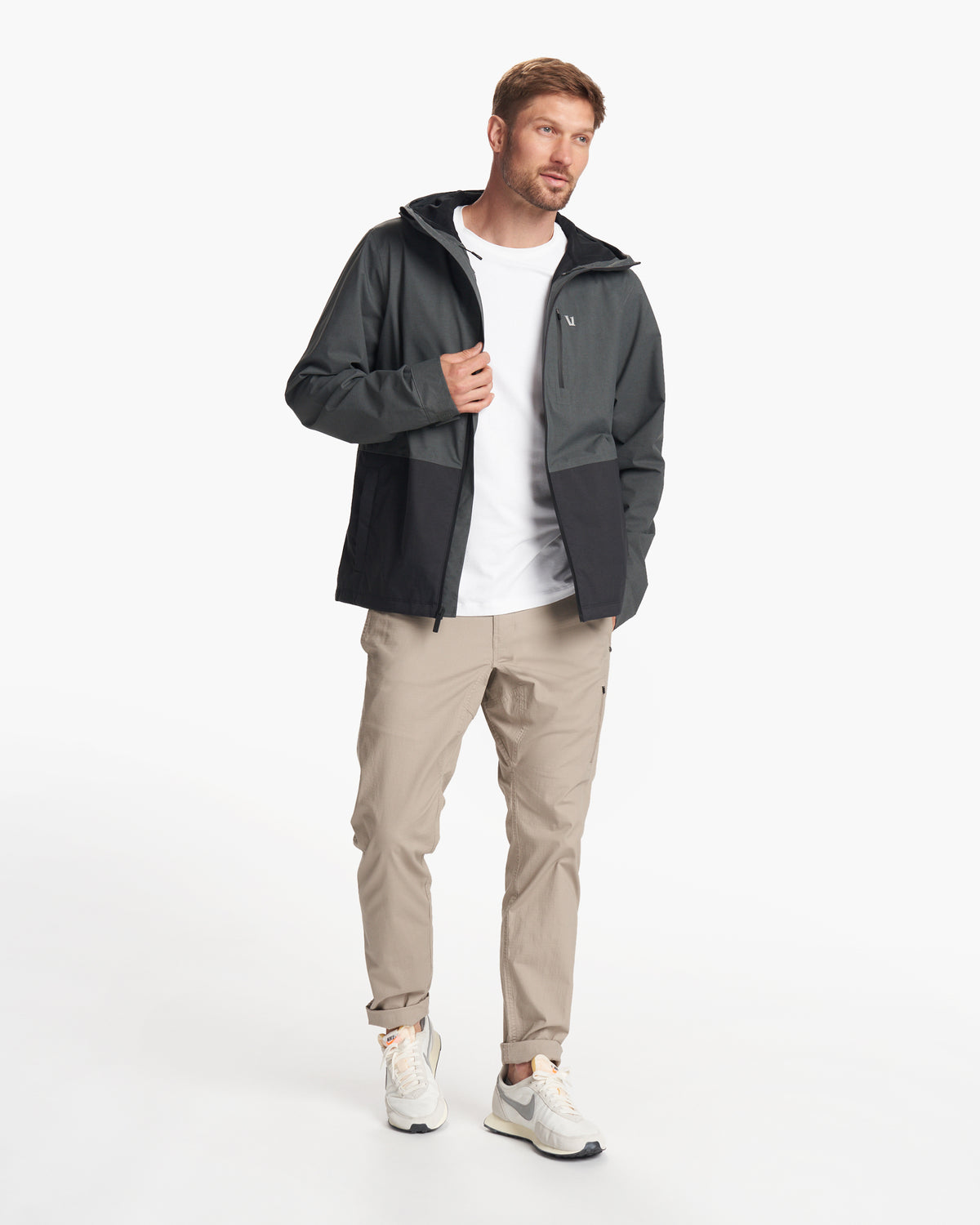 Oahu Rain Jacket Men's Shale Lightweight Jacket | Vuori On sale