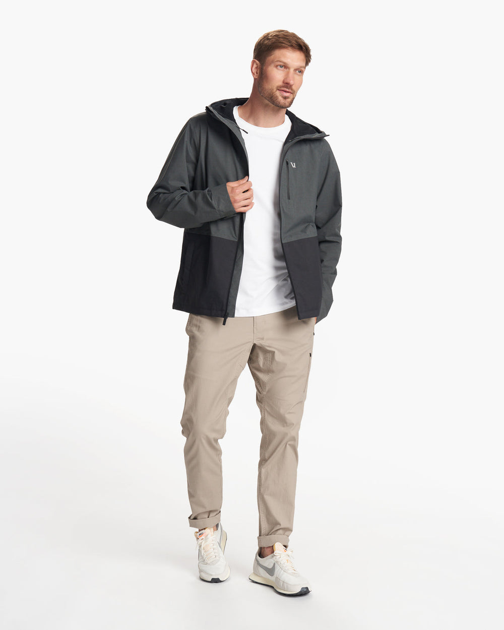 Oahu Rain Jacket Men's Shale Lightweight Jacket | Vuori On sale