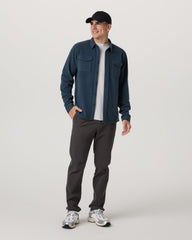 Aspen Shirt Jacket Men's Ocean Blue Fleece Shirt Jacket | Vuori Outlet